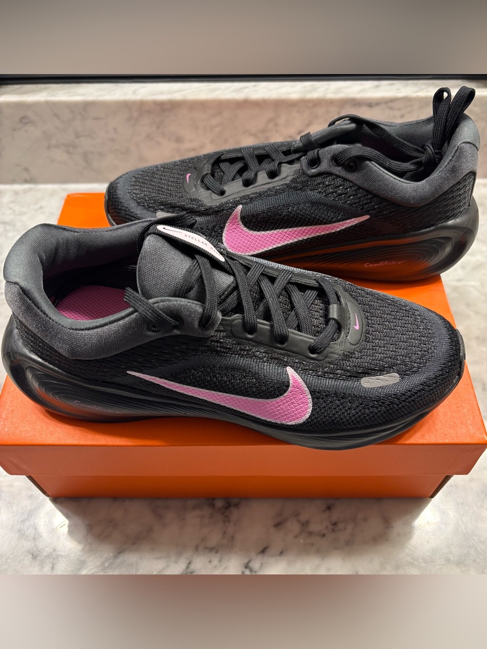 Nike Youth Big Kid Stellar Ride Lace Up Running Shoe Youth Pink & Black 4Y 5Y 6Y